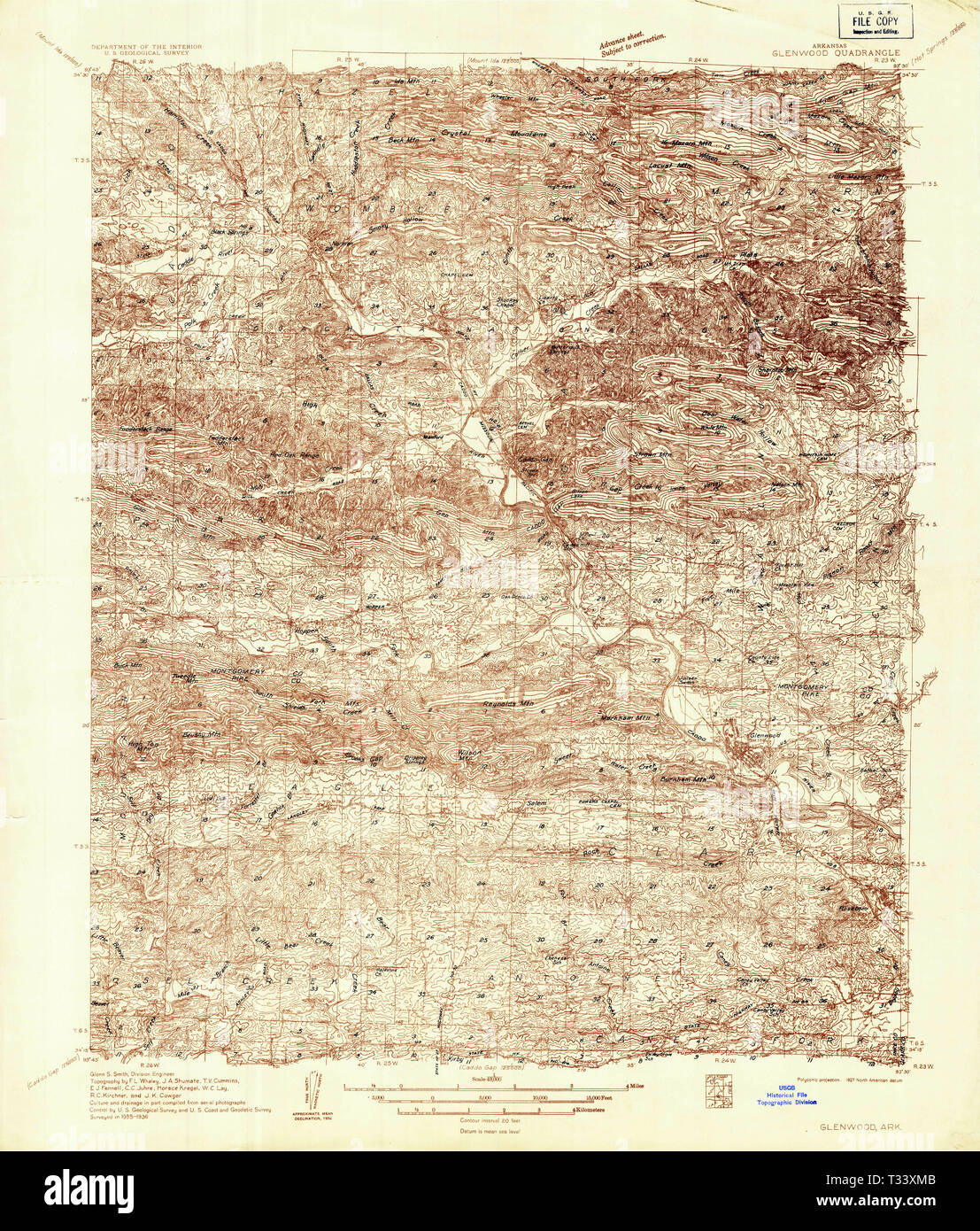 Mapa de glenwood arkansas fotografías e imágenes de alta resolución Alamy