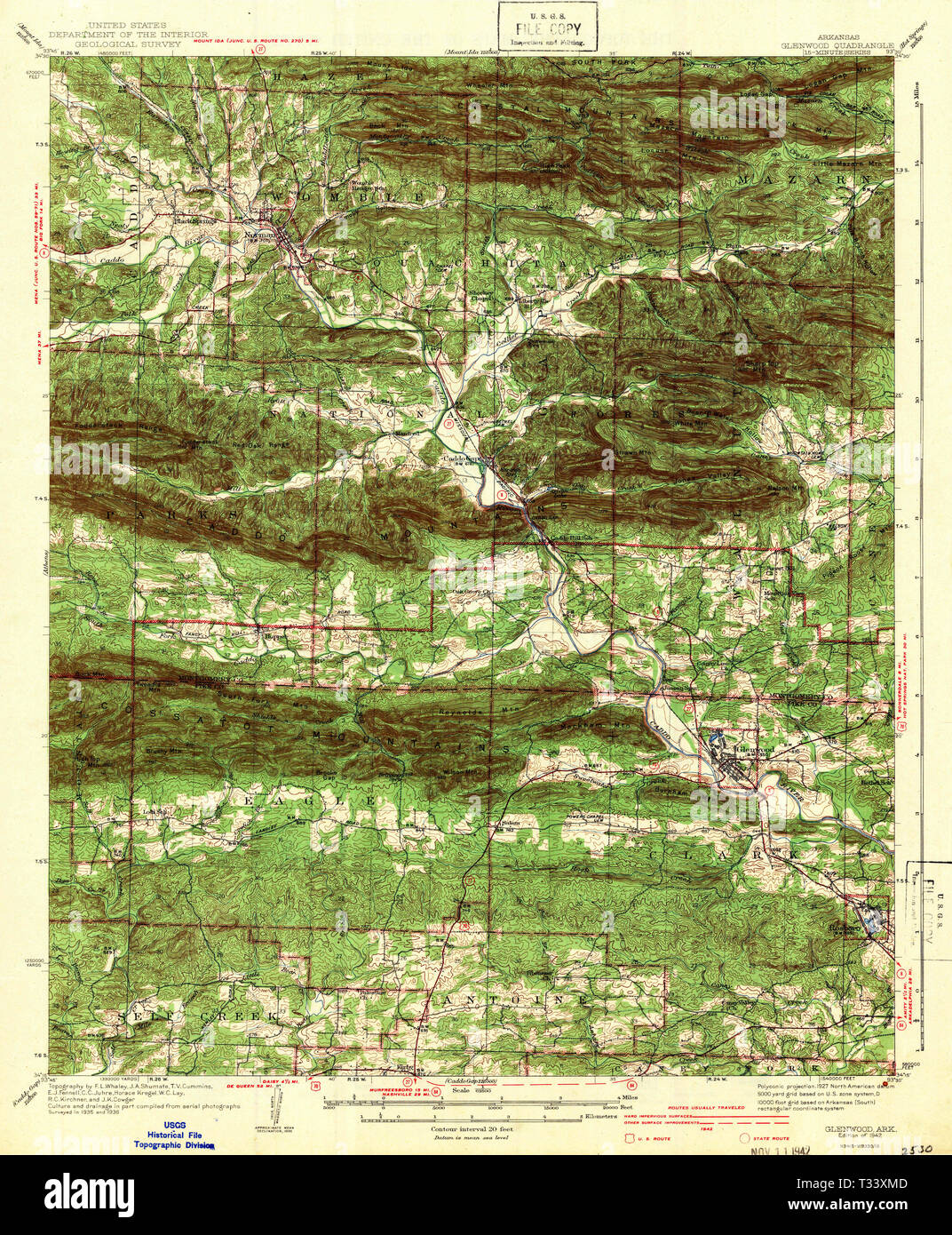 Mapa de glenwood arkansas fotografías e imágenes de alta resolución Alamy