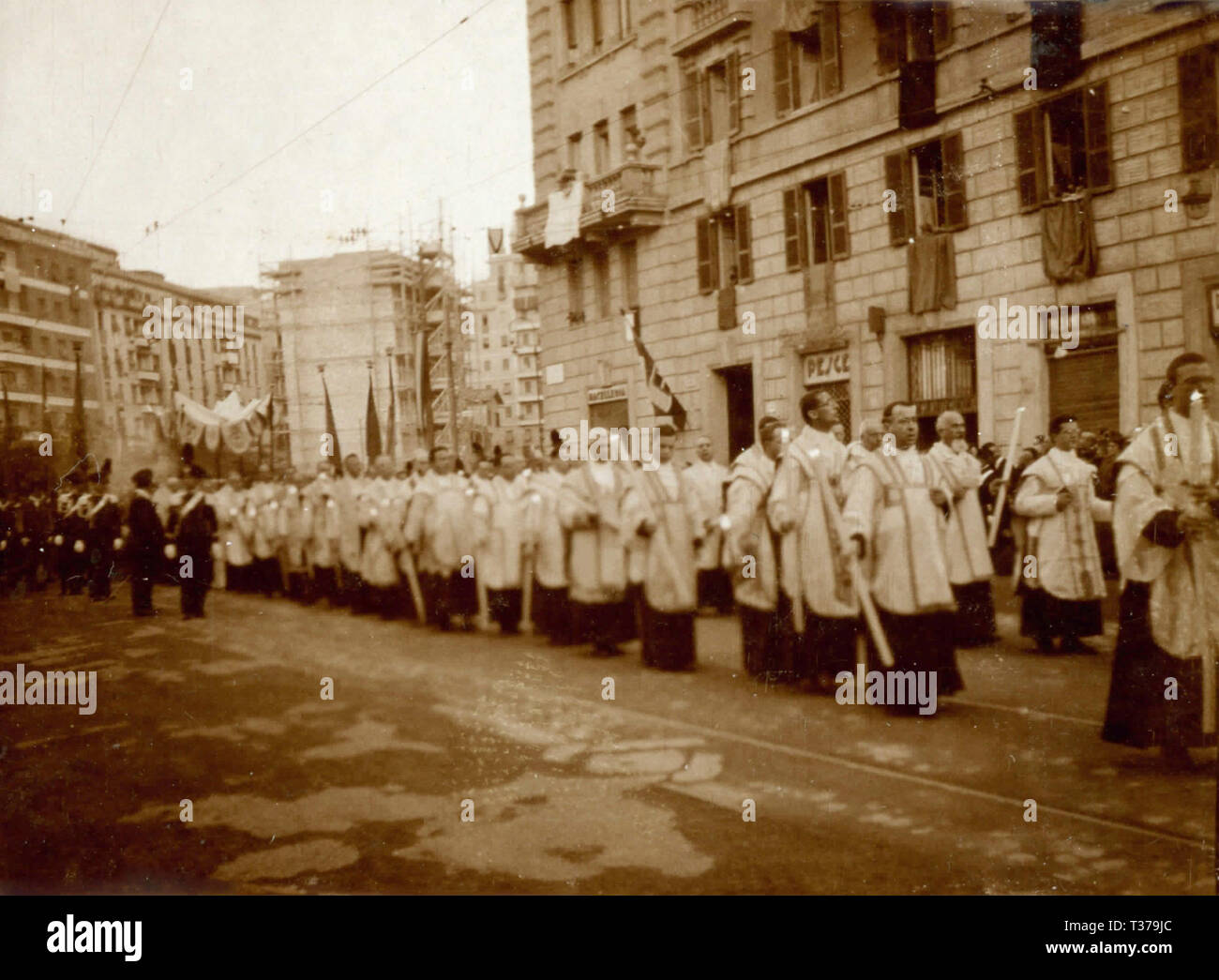 Procesión de Corpus Christi, Roma, Italia 1920 Foto de stock