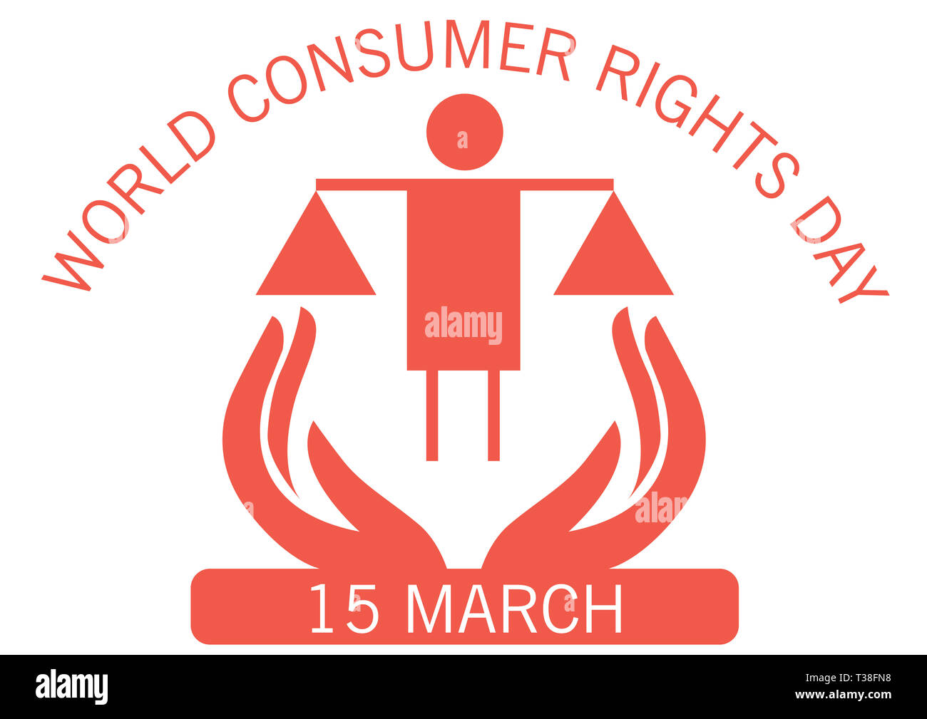 Mar 15 Día Mundial de los derechos del consumidor-1 Foto de stock
