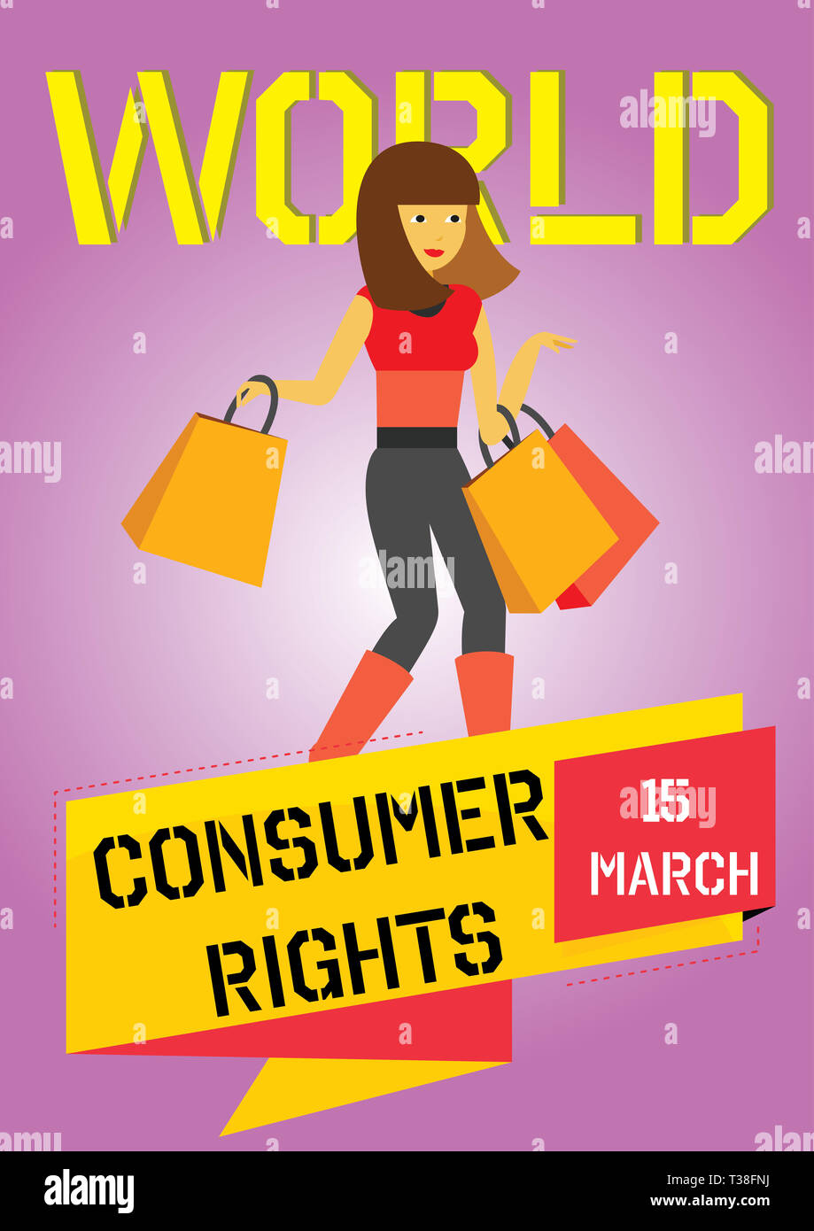 Mar 15 Día Mundial de los derechos del consumidor-2 Foto de stock