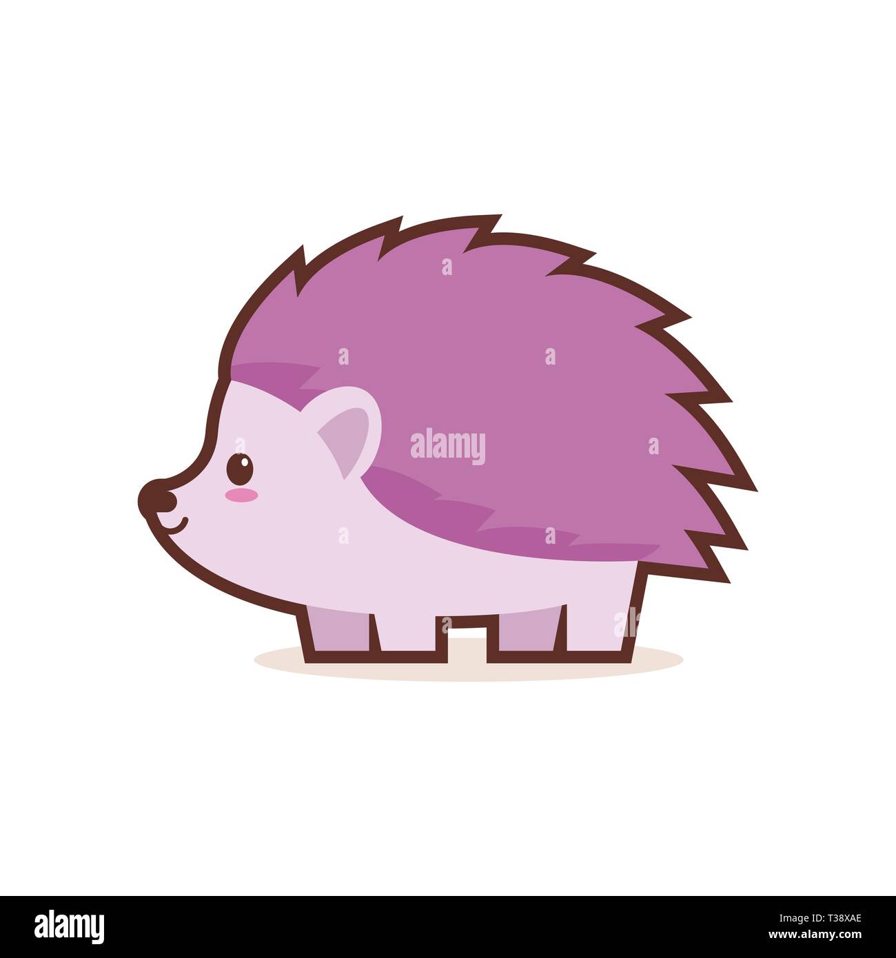 Kawaii hedgehog icon cute animal Imágenes recortadas de stock - Alamy