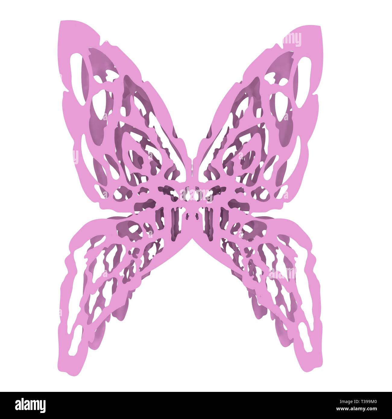 Mariposa de papel de origami. Ilustración 3d Fotografía de stock - Alamy