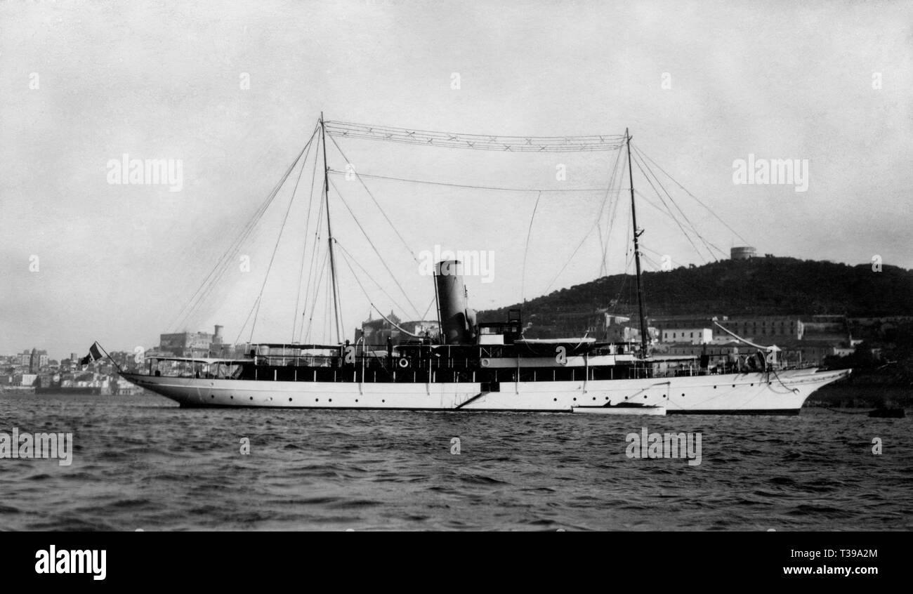 Elettra Marconi barco, 1930 Foto de stock