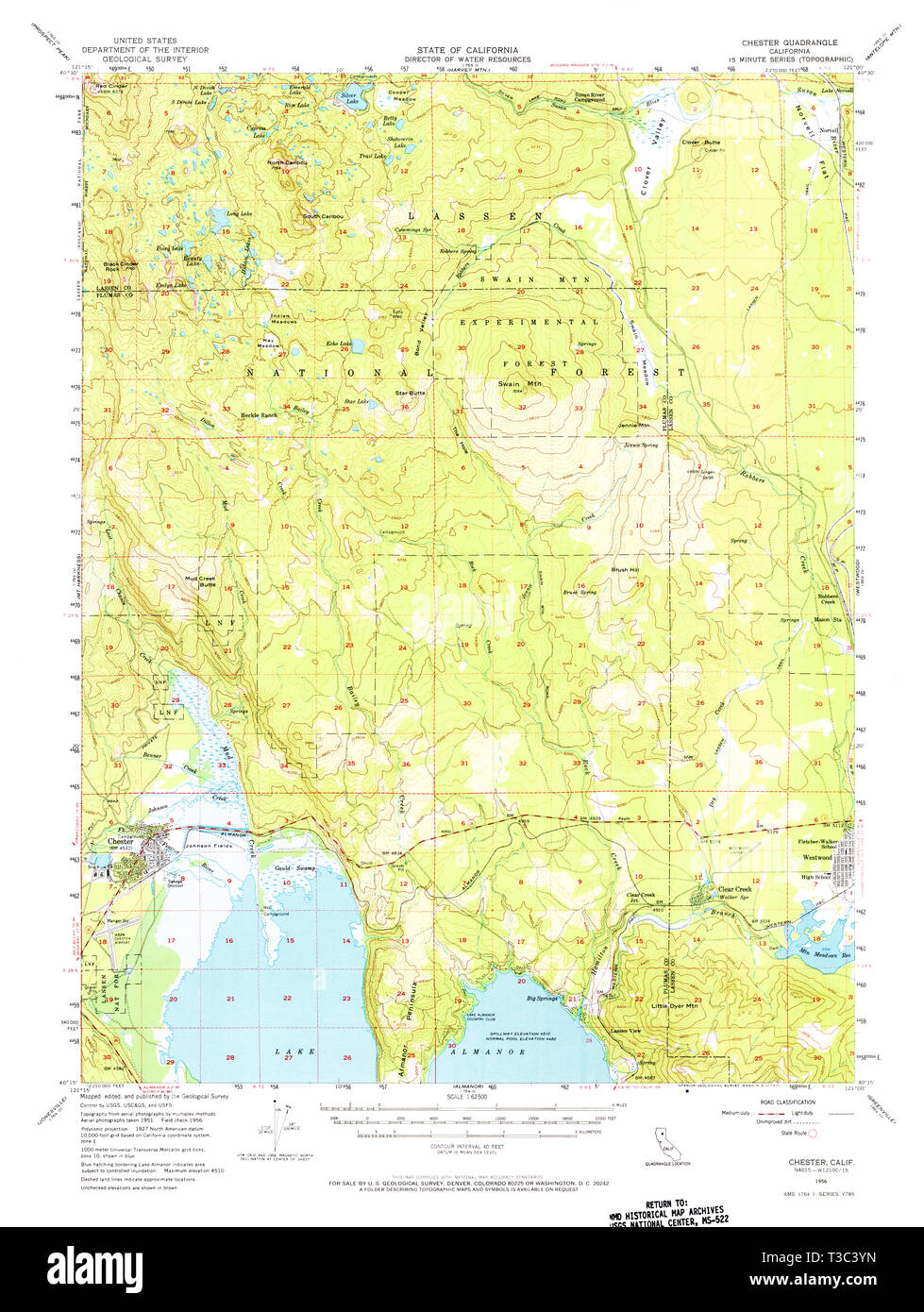 Mapa de chester california fotografías e imágenes de alta resolución