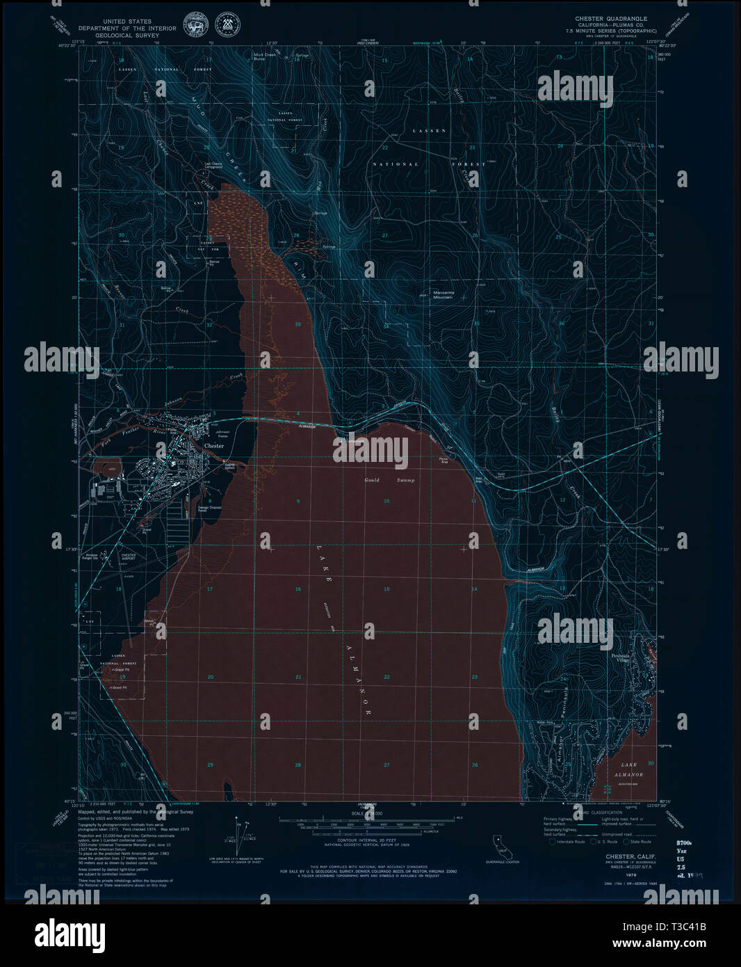 Mapa de chester california fotografías e imágenes de alta resolución