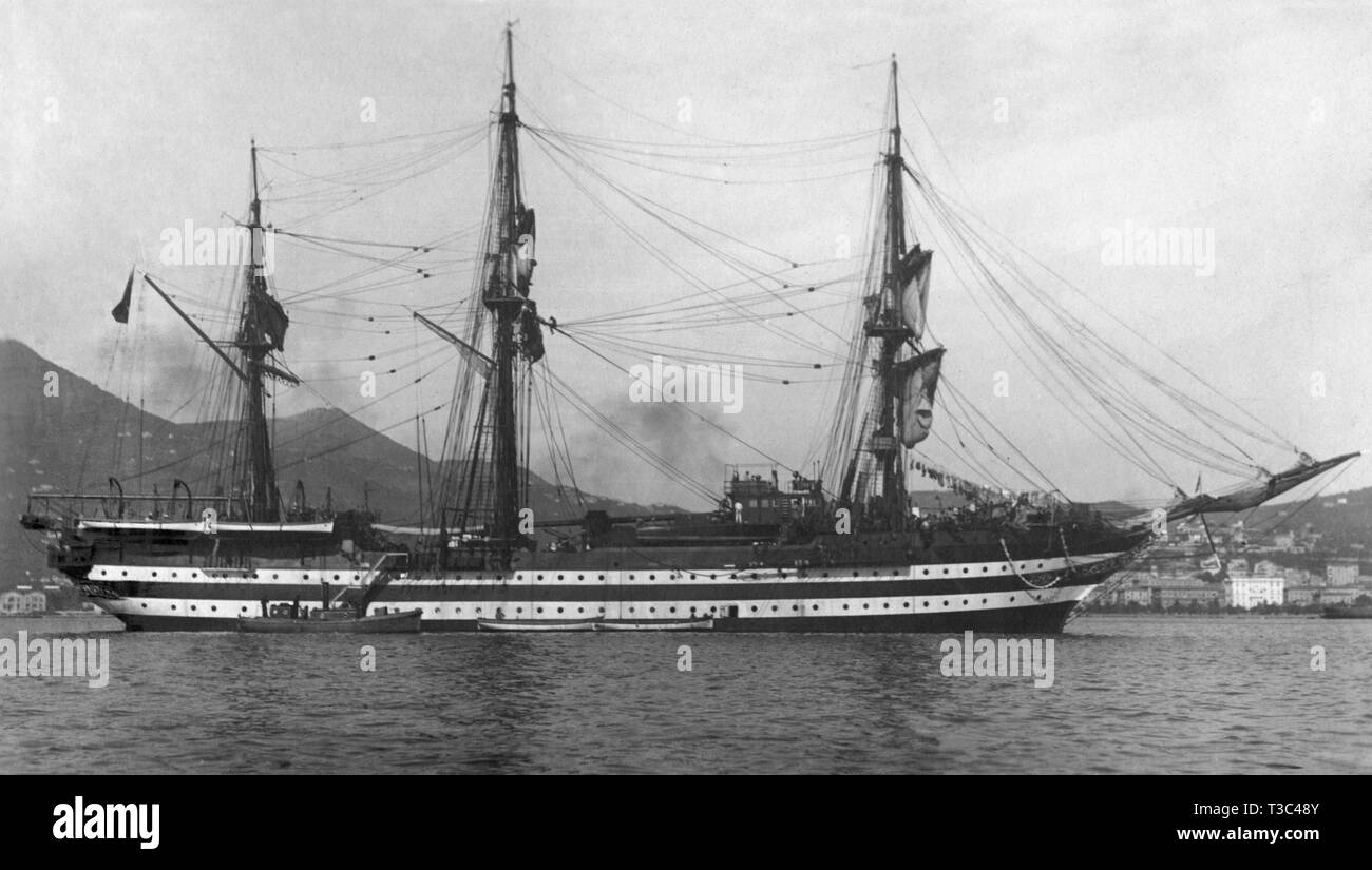 Barco de entrenamiento Cristoforo Colombo, 1928 Foto de stock
