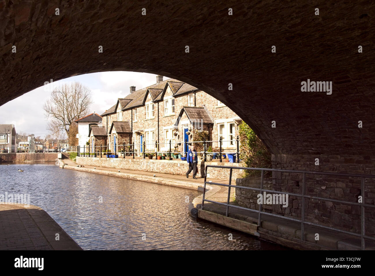 Canal en Crickhowell, Brecon, Gales Foto de stock