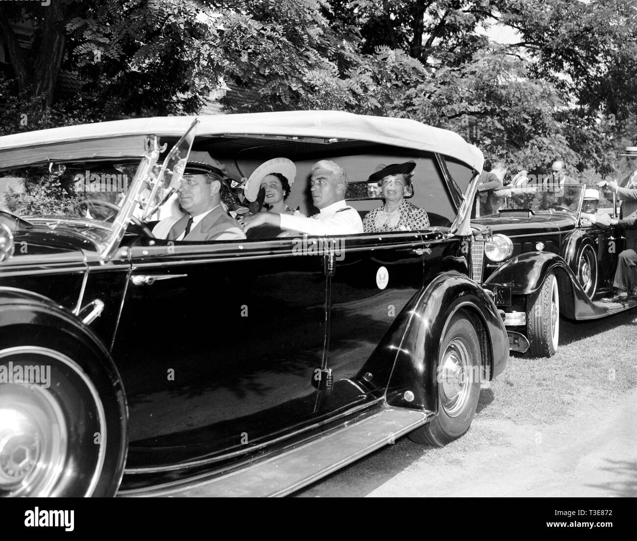 El rey y la Reina de Inglaterra, de visita en Washington D.C. ca. 1938 o 1939 Foto de stock