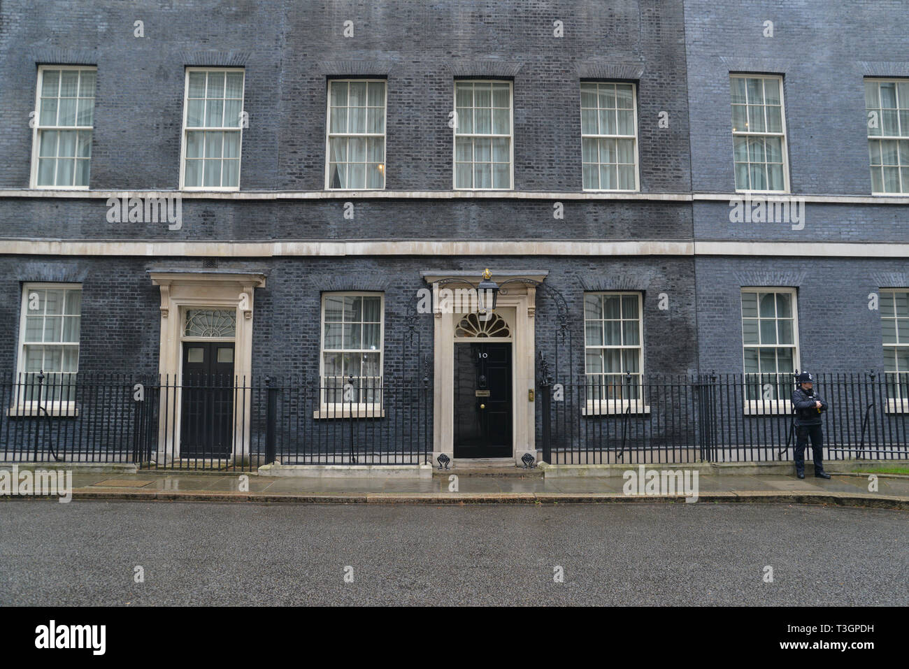 El número 10 de Downing Street Foto de stock