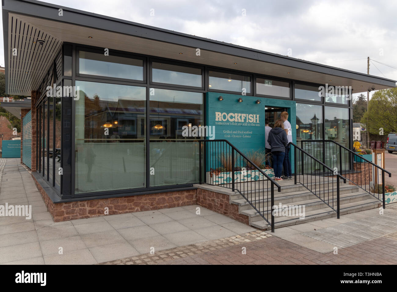 Róbalo restaurante fish and chips, Exeter Foto de stock
