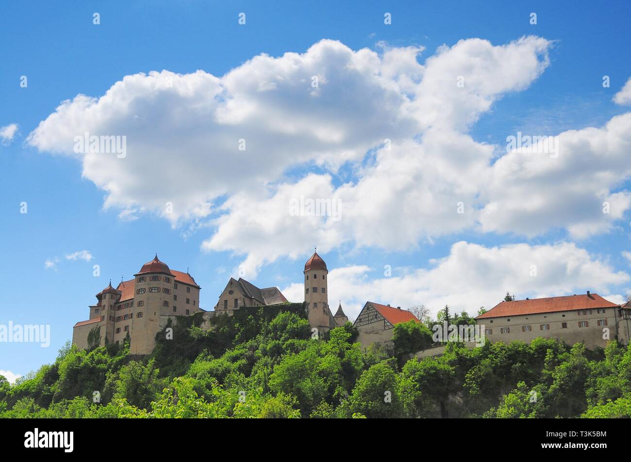 Castillo Harburg, distrito Donau-Ries, suabia, Baviera, Alemania, Europa Foto de stock