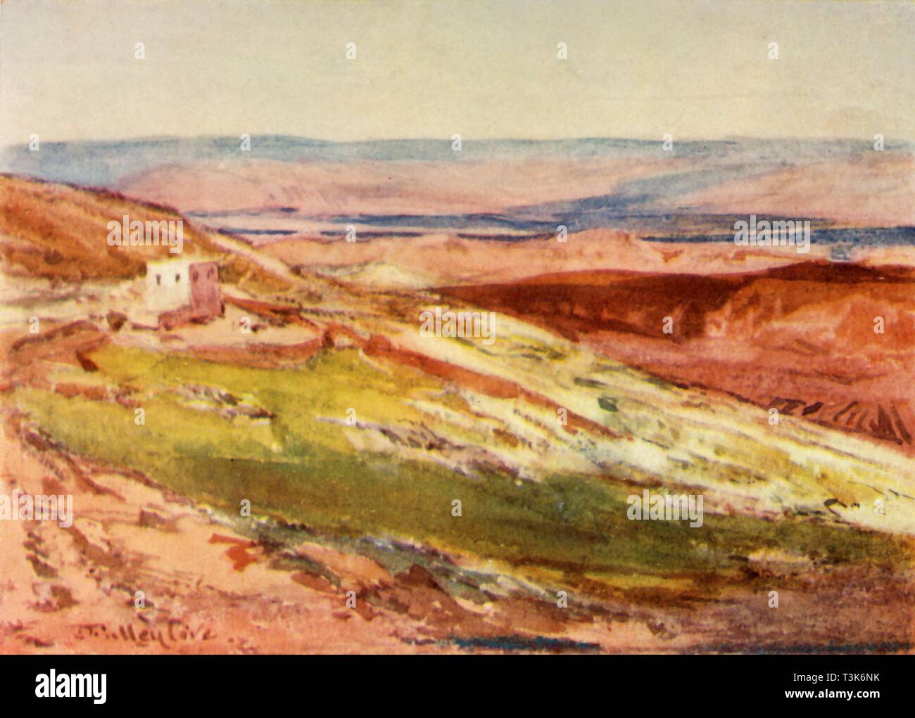 El Valle del Jordán, desde el Monte de los Olivos", de 1902. Creador: John  Fulleylove Fotografía de stock - Alamy