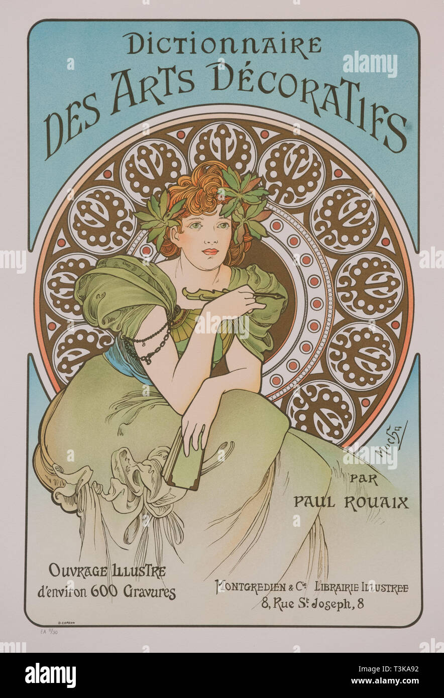 Dictionnaire des Artes Decorativas, 1902. Creador: Mucha, Alfons Marie (1860-1939). Foto de stock