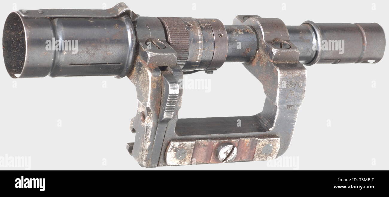 Armas de servicio, Alemania hasta 1945, alcance 41 con soporte y caso, sólo Editorial-Use Foto de stock