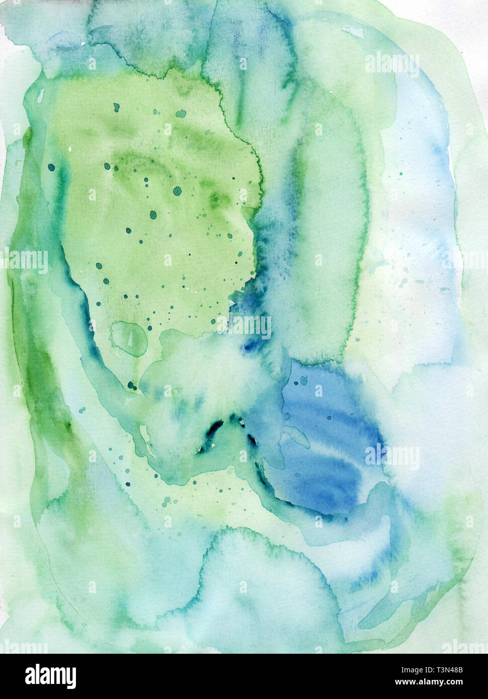 Acuarela fondo abstracto, pintado a mano, de textura acuarela manchas  azules y verdes. Diseño de fondos, fondos de pantalla, tapas y envases  Fotografía de stock - Alamy