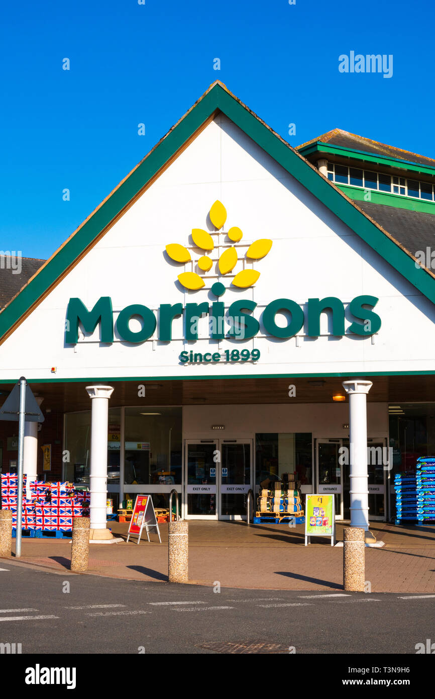 Supermercado Morrison, Reino Unido. Foto de stock