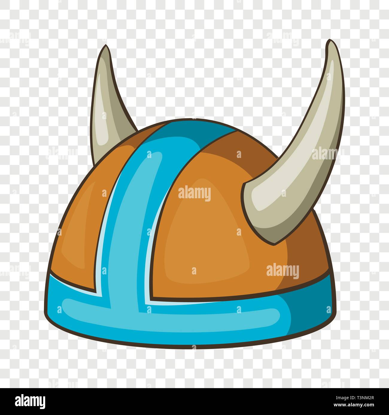 Casco Vikingo sueco, el icono de estilo de dibujos animados Imagen Vector  de stock - Alamy