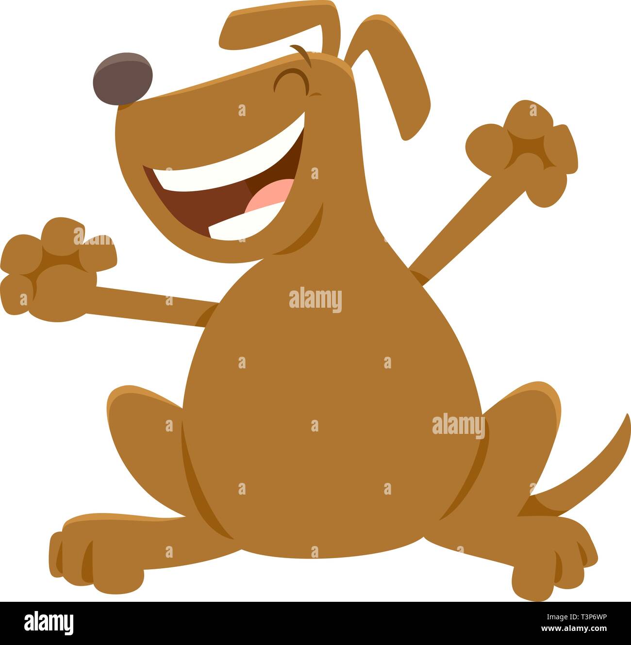 Ilustración de dibujos animados de alegre Brown perro o cachorro carácter Animal Imagen Vector de stock - Alamy Ilustración de dibujos animados de alegre Brown perro o cachorro carácter Animal Imagen Vector de stock - Alamy