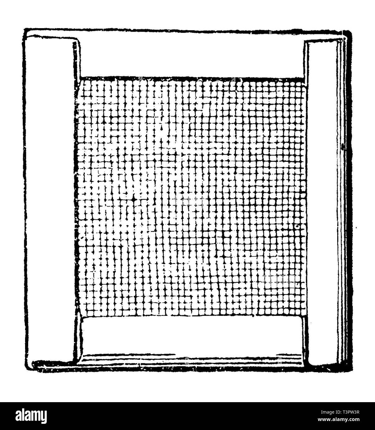 Cubrir con una capa de tull entre papilla y piel, anonym 1887 Foto de stock