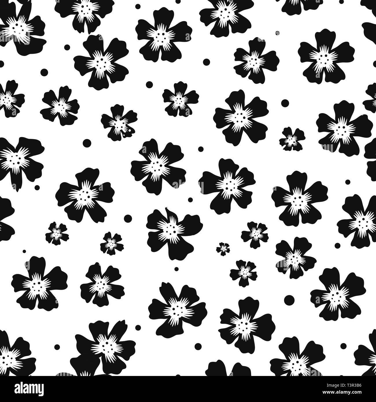Patrón floral. Bonitas flores sobre fondo blanco. Impresión con pequeñas flores negras. Ditsy print. Vector perfecta textura. Ramo primaveral. eps10 Imagen Vector de stock - Alamy Patrón floral. Bonitas flores sobre fondo blanco. Impresión con pequeñas flores negras. Ditsy print. Vector perfecta textura. Ramo primaveral. eps10 Imagen Vector de stock - Alamy