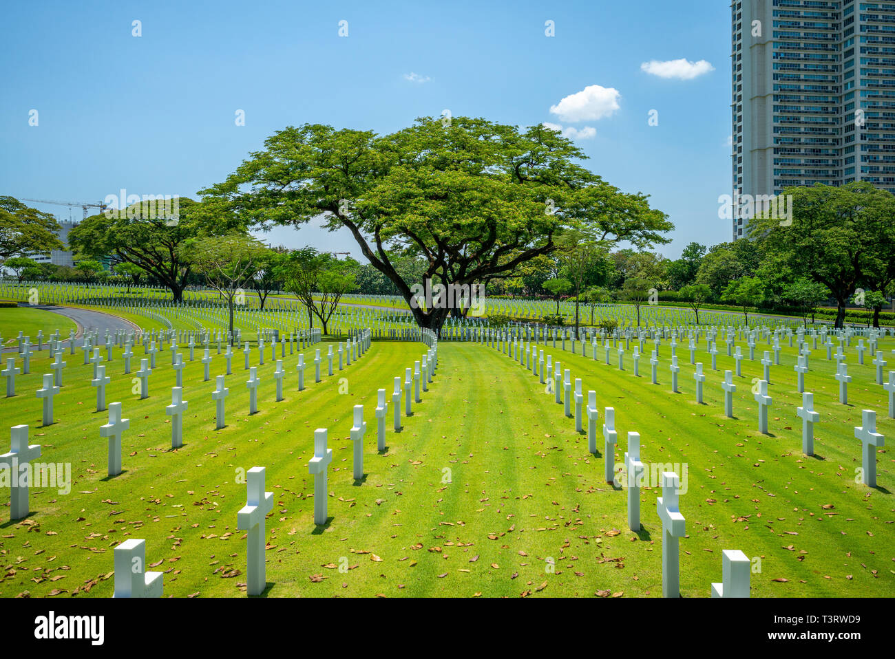 Cementerio americano un Memorial, Manila, Filipinas Foto de stock