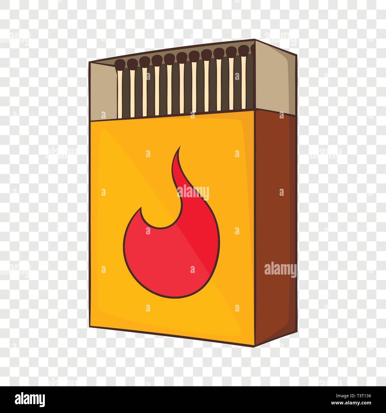 Caja de cerillas, el icono de estilo de dibujos animados Imagen Vector de  stock - Alamy