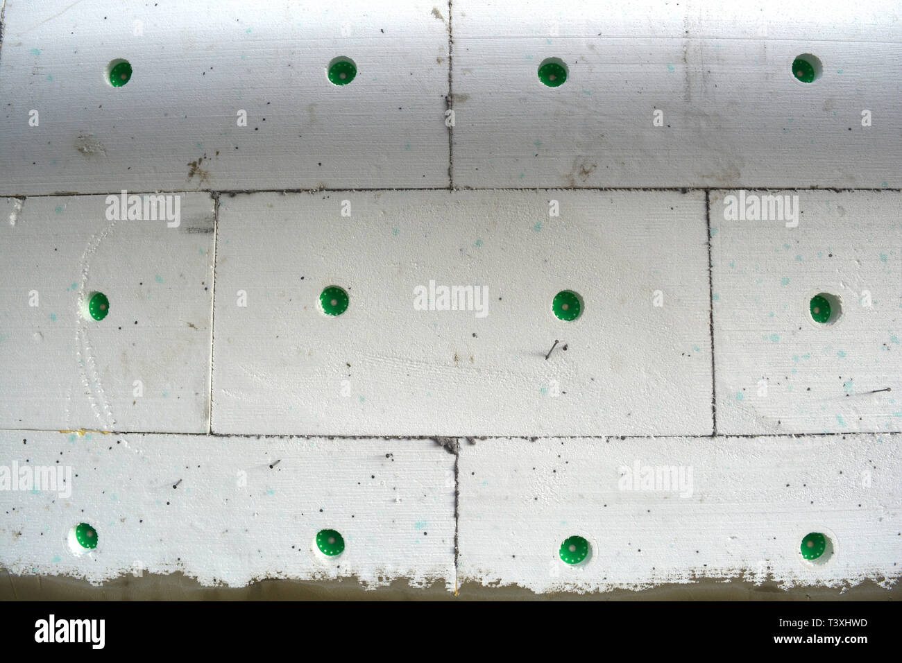 Piso Casa Vieja Pared De Aislamiento Con Poliestireno Blanco Y