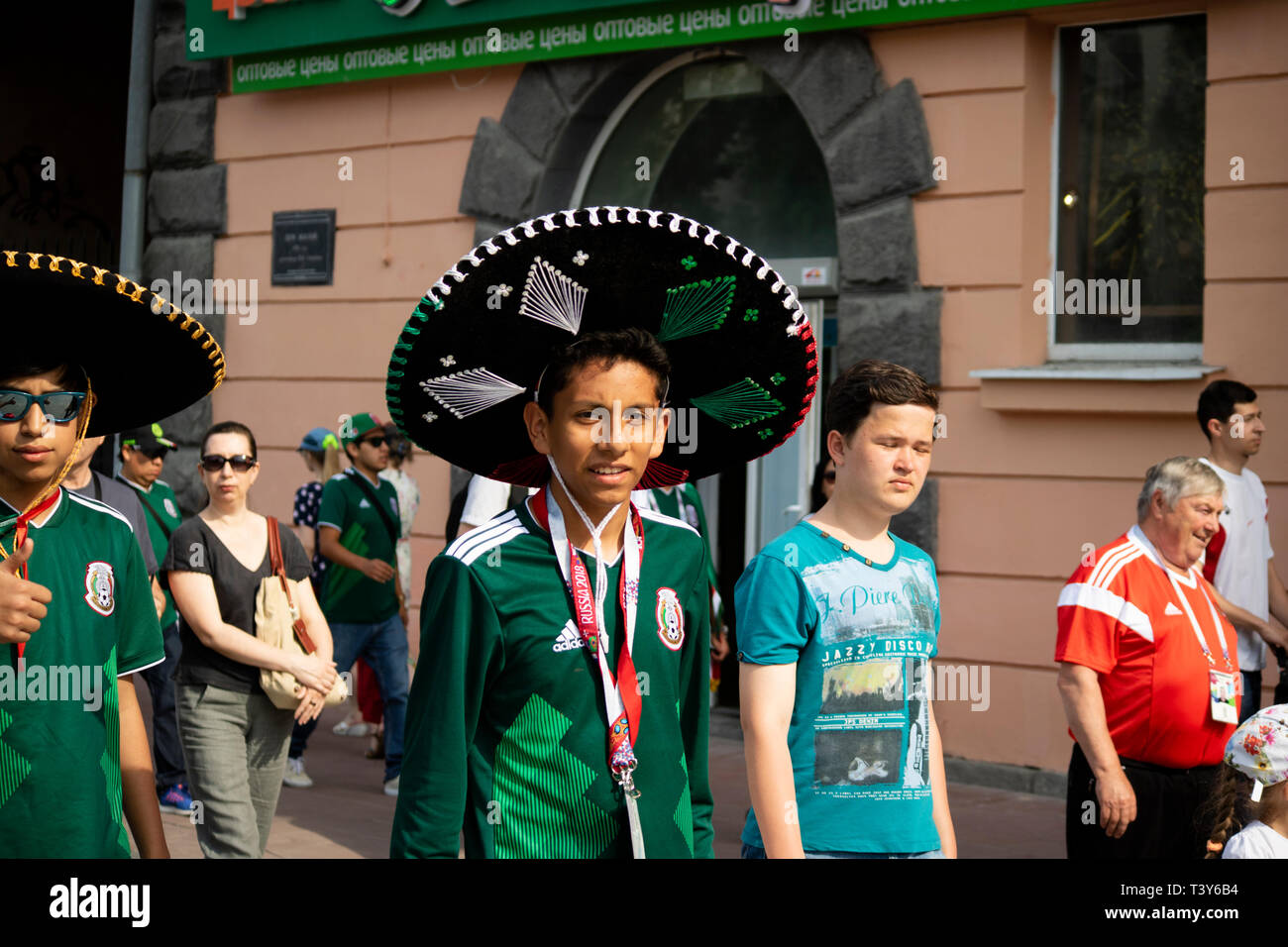 - Copa Mundial de la FIFA México 2018 Rusia Suecia v, Ekaterimburgo Foto de stock
