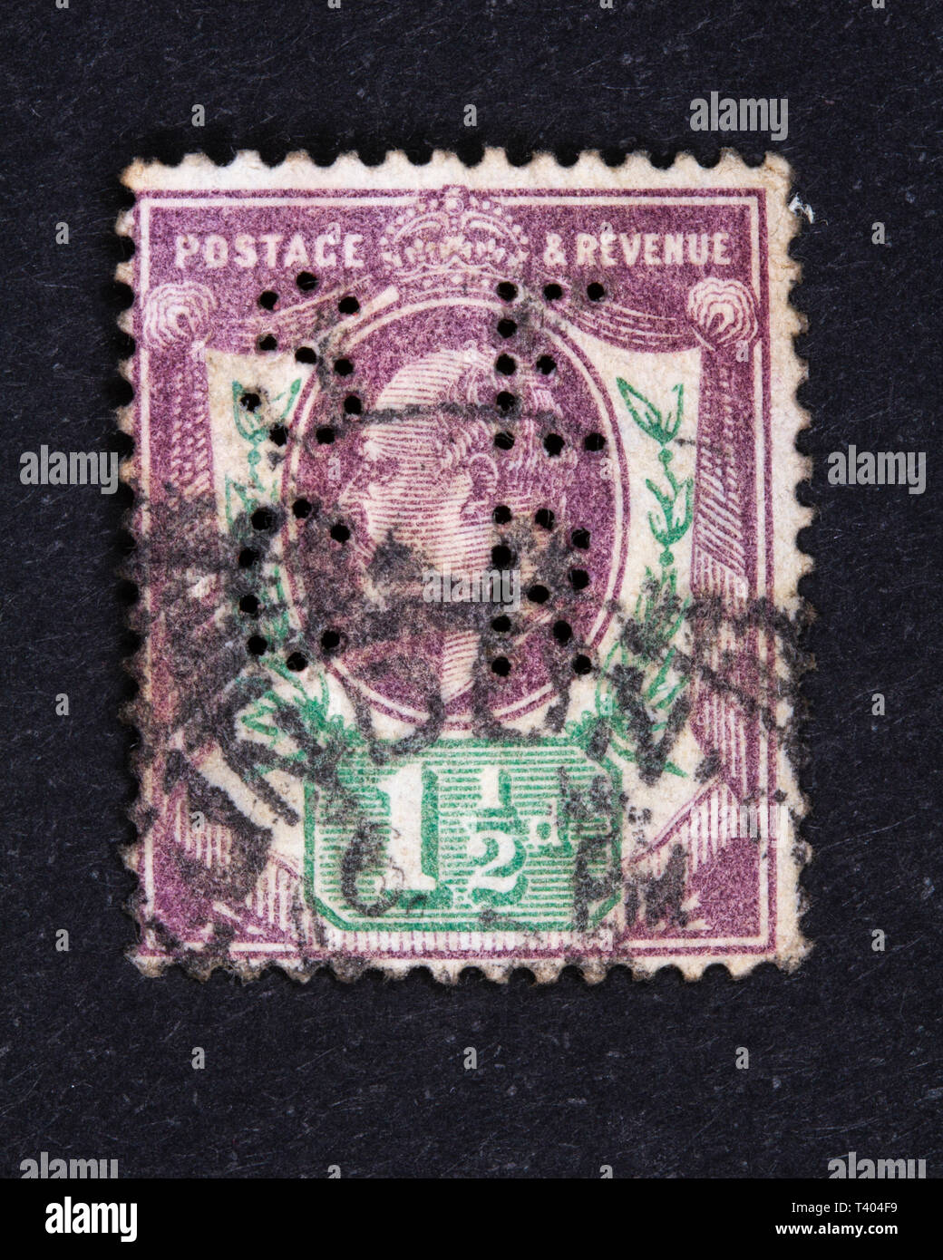 King Edward VII Postage Stamp Foto de stock