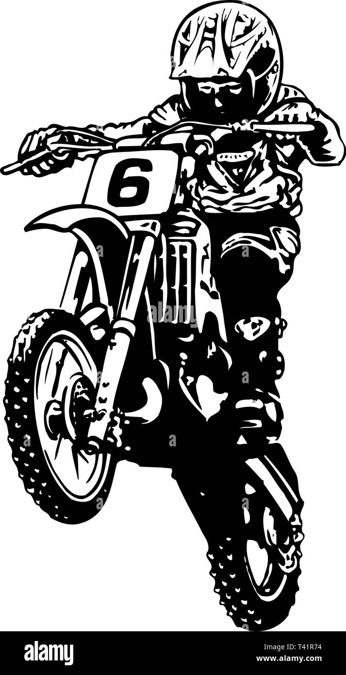 Motocross ilustración vectorial Imagen Vector de stock - Alamy