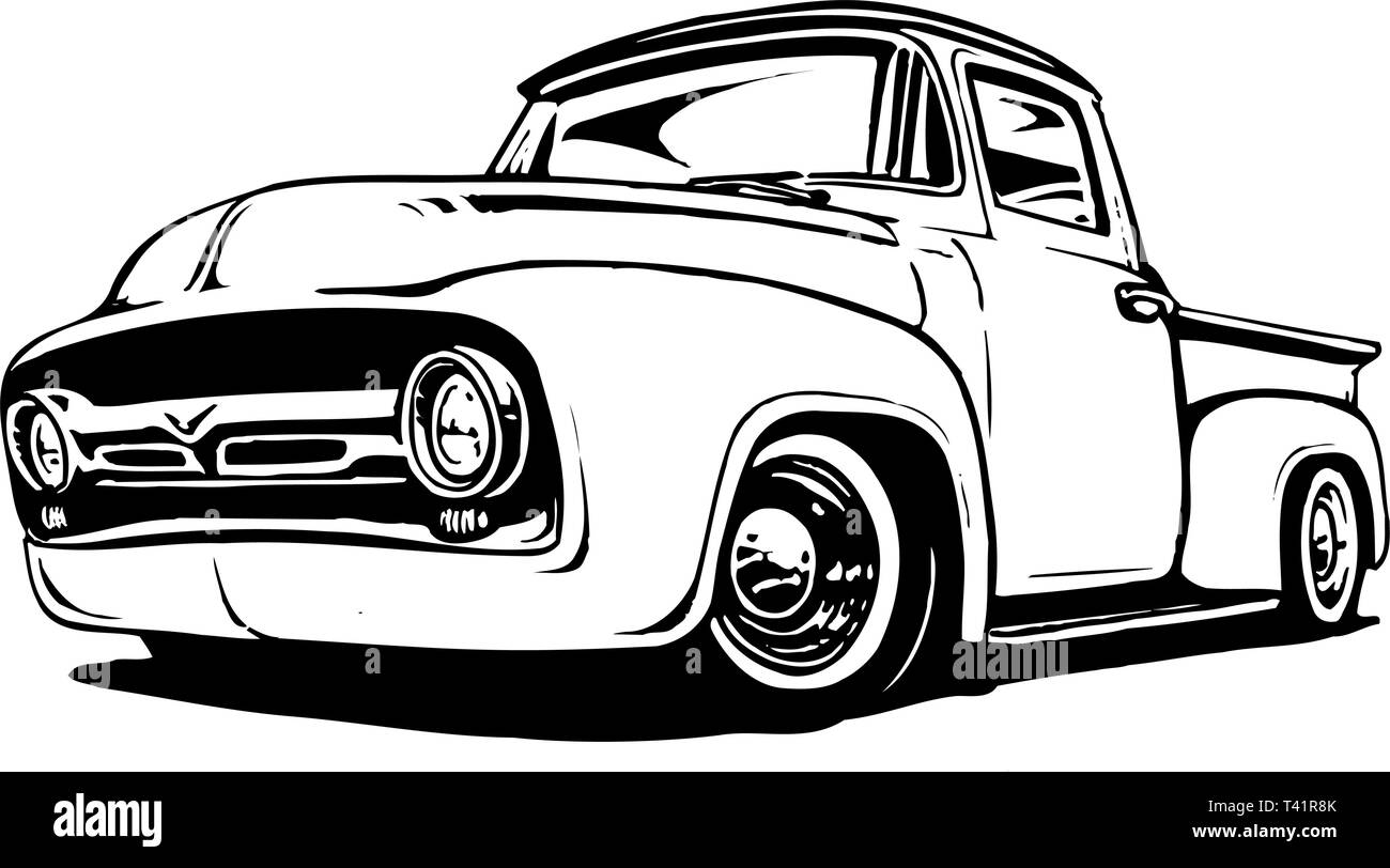 1956 Ford Pickup ilustración vectorial Ilustración del Vector