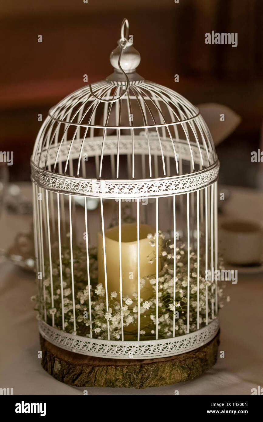 Decoración de velas jaula de pájaros fotografías e imágenes de alta  resolución - Alamy