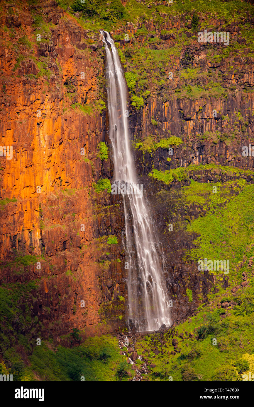 Waipoo Falls, Kauai, Hawai Foto de stock