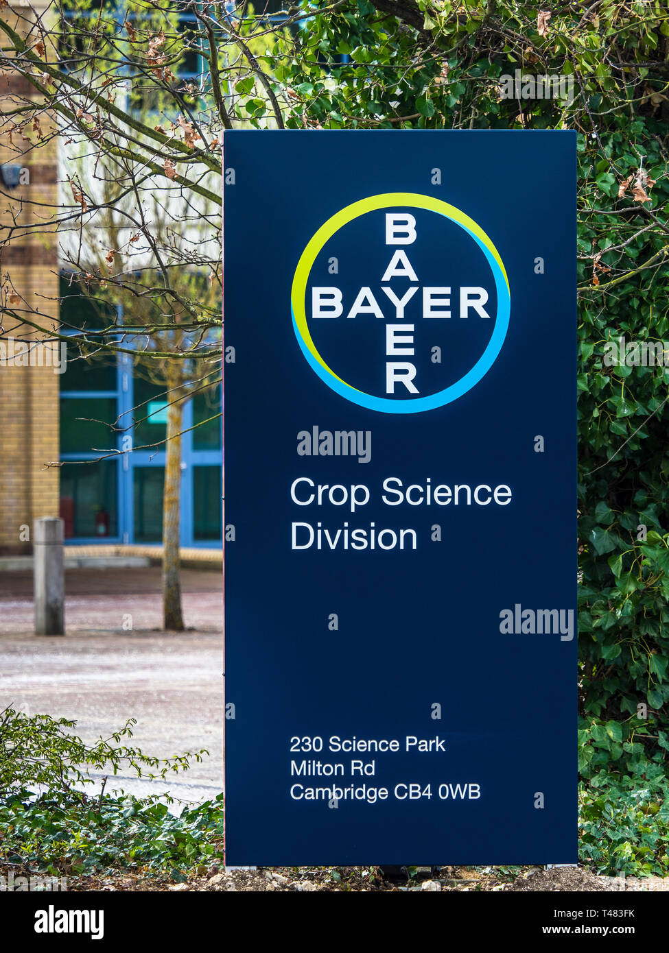 División de Bayer Crop Science facility en el Cambridge Science Park, Cambridge, Reino Unido Foto de stock