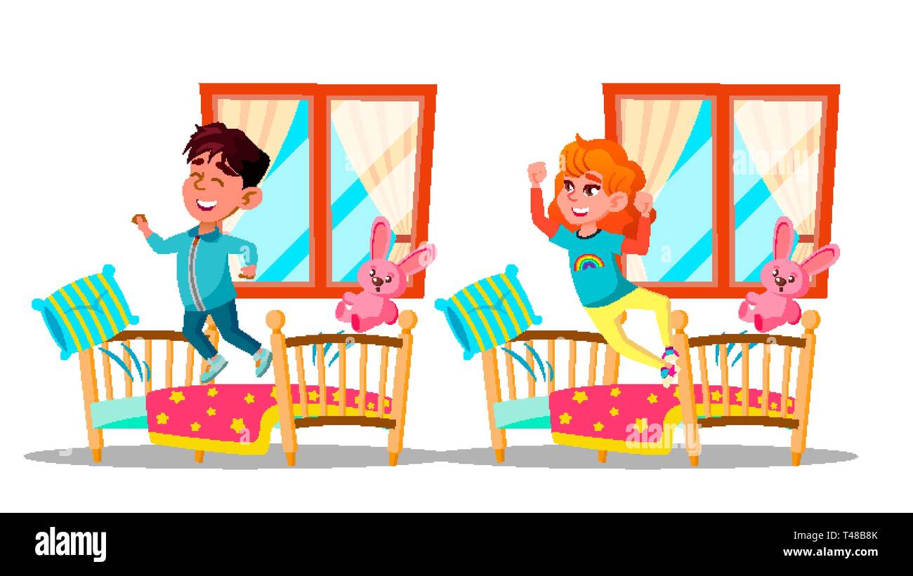 Los niños Despertarse Vector personajes de dibujos animados Imagen Vector de stock - Alamy Los niños Despertarse Vector personajes de dibujos animados Imagen Vector de stock - Alamy
