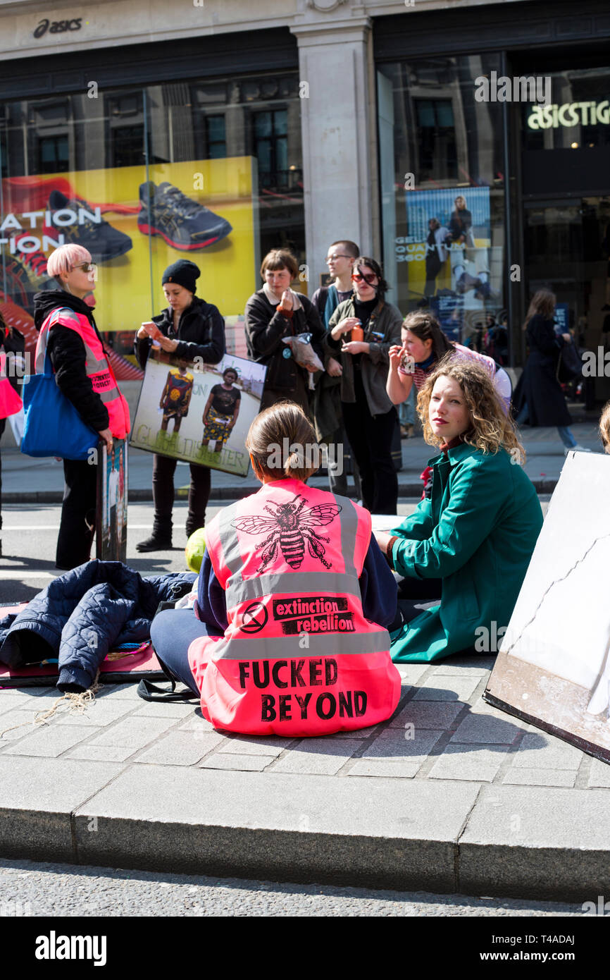 Extinción rebelión manifestación Londres Foto de stock