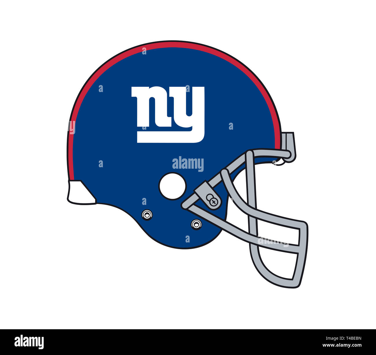 New York Giants casco deporte de equipo equipo ilustración azul Fotografía  de stock - Alamy