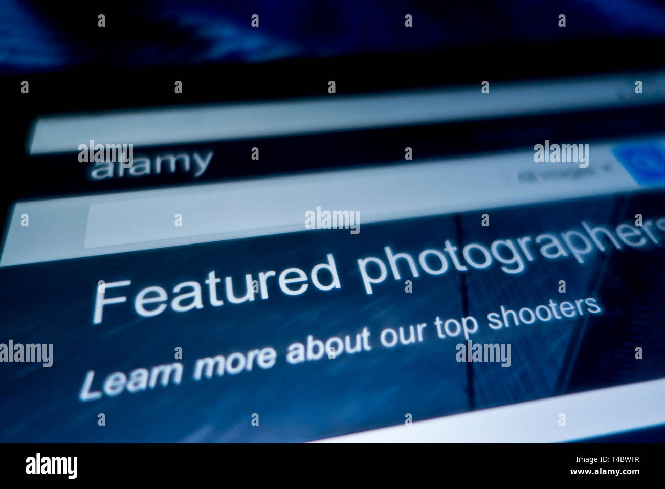 Alamy pantalla web Foto de stock