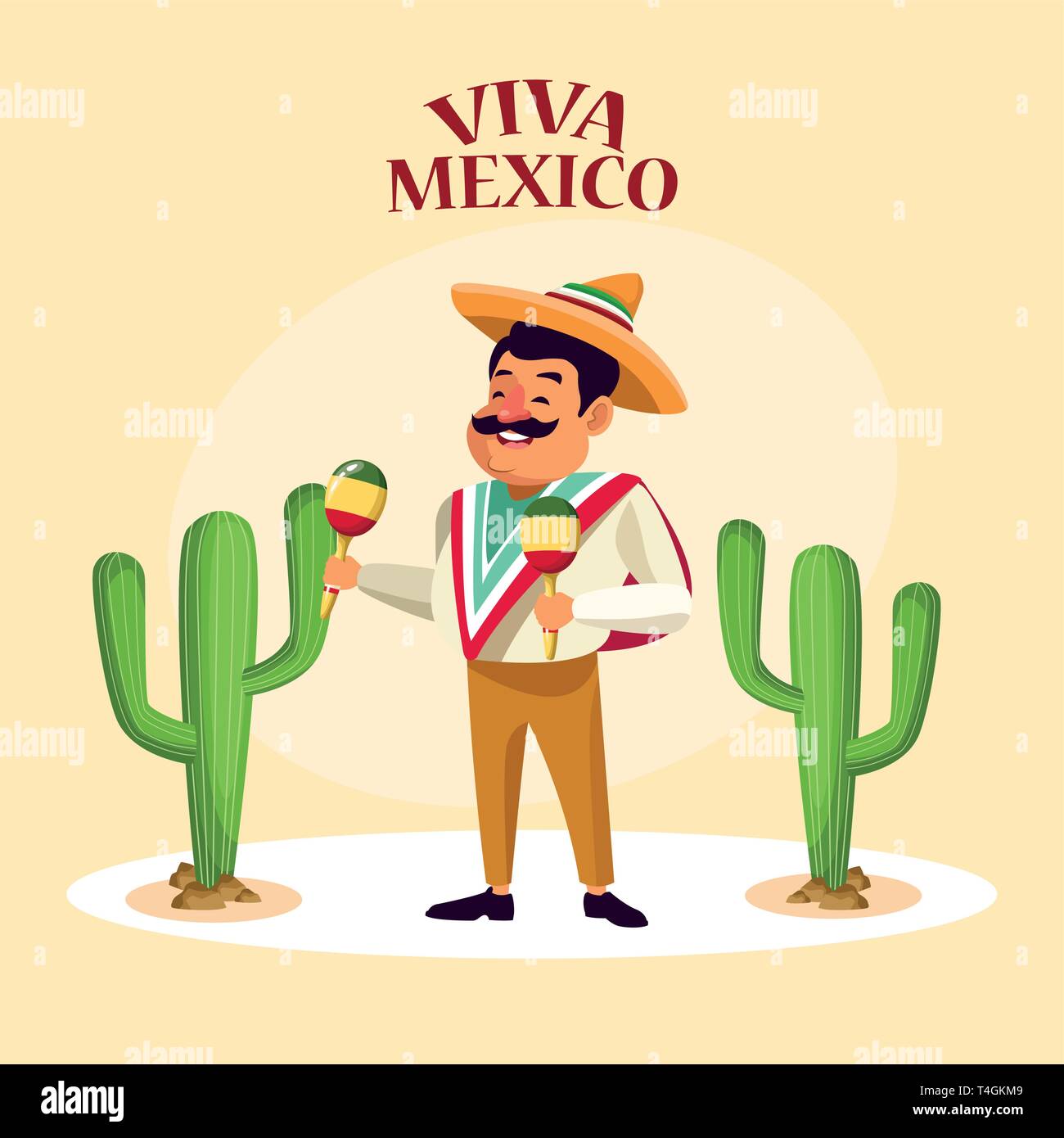 Viva México caricaturas Imagen Vector de stock - Alamy