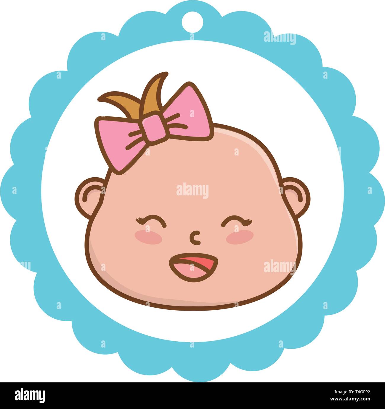 Cute baby shower Carita de bebe cartoon ilustración vectorial diseño  gráfico Imagen Vector de stock - Alamy