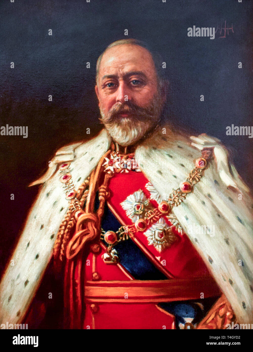 John Henry Hudson, Retrato del Rey Eduardo VII, 1902 Foto de stock
