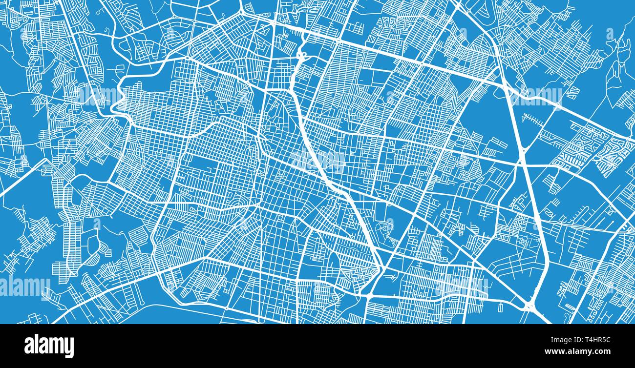 Vector urbano mapa de la ciudad de León, Guanajuato, México Imagen