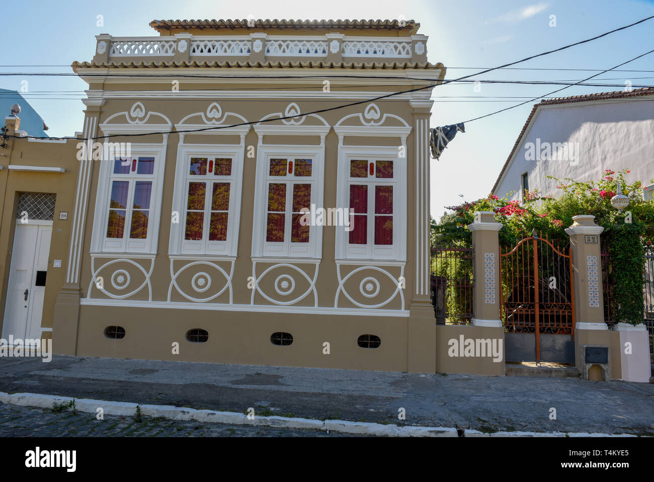 Casa de la famosa cantante de bossa nova Vinicius de Moraes, en la Isla de Itaparica en Brasil Foto de stock