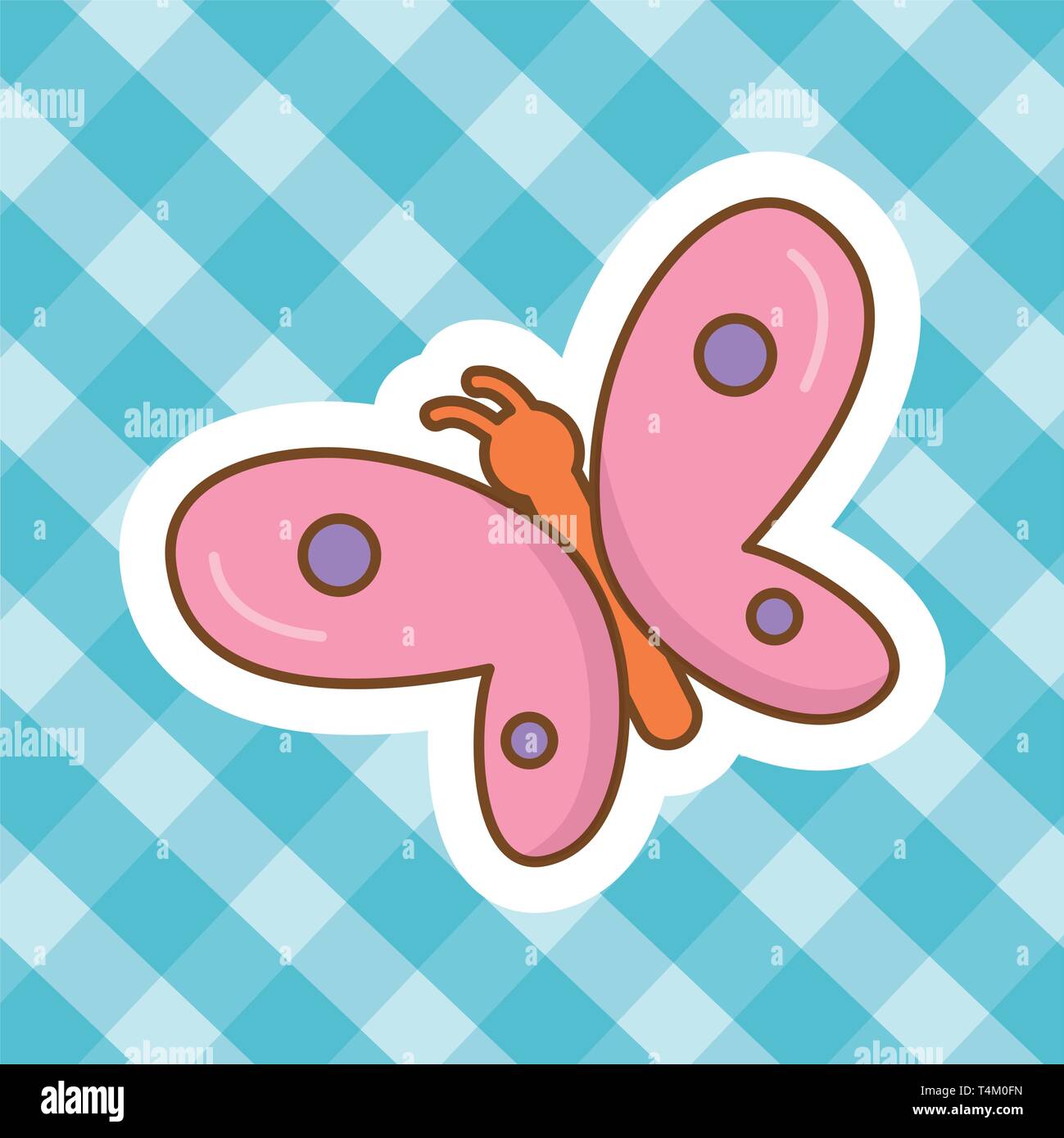 Lindo feliz mariposa divertida caricatura ilustración vectorial diseño  gráfico Imagen Vector de stock - Alamy