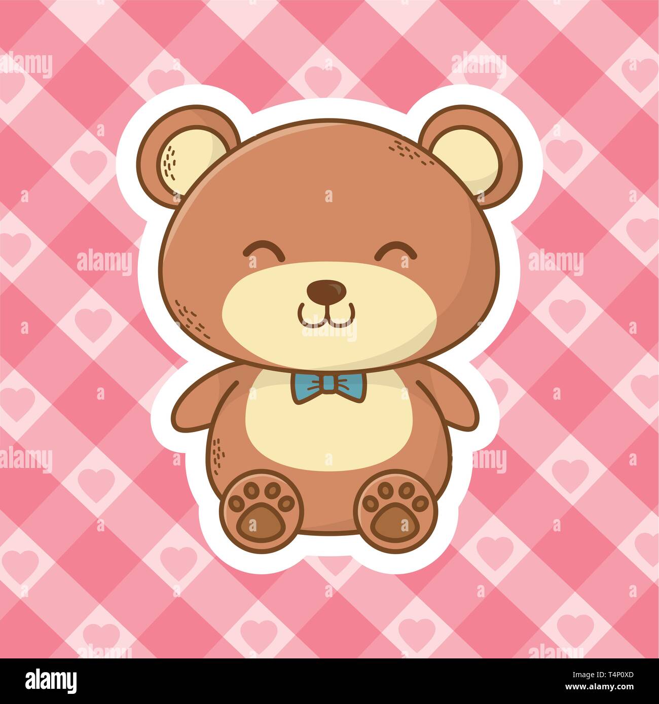 Cute Dibujos Animados Oso De Peluche Ilustracion Vectorial Diseno Grafico Imagen Vector De Stock Alamy