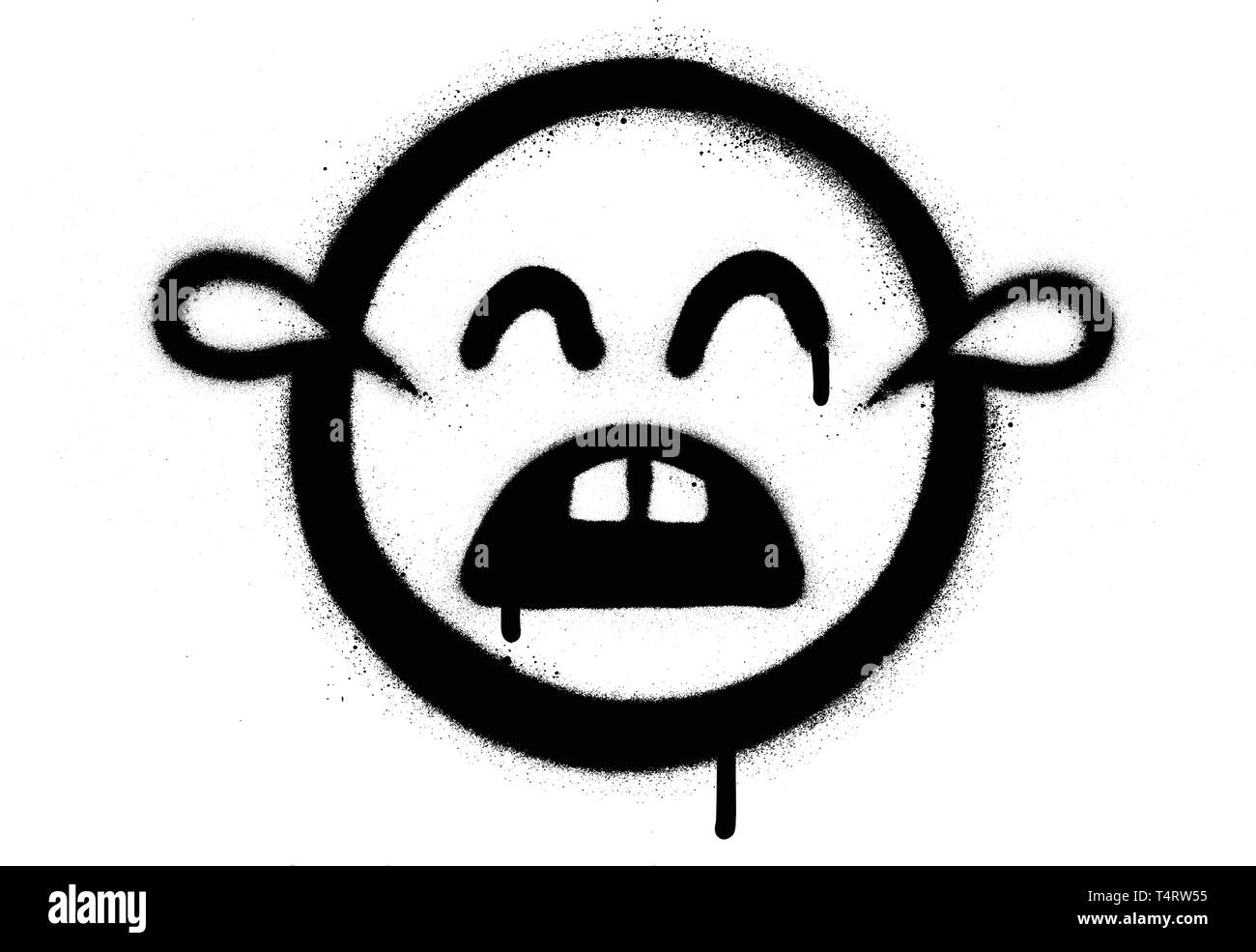 Emoji llorando Imágenes de stock en blanco y negro - Alamy