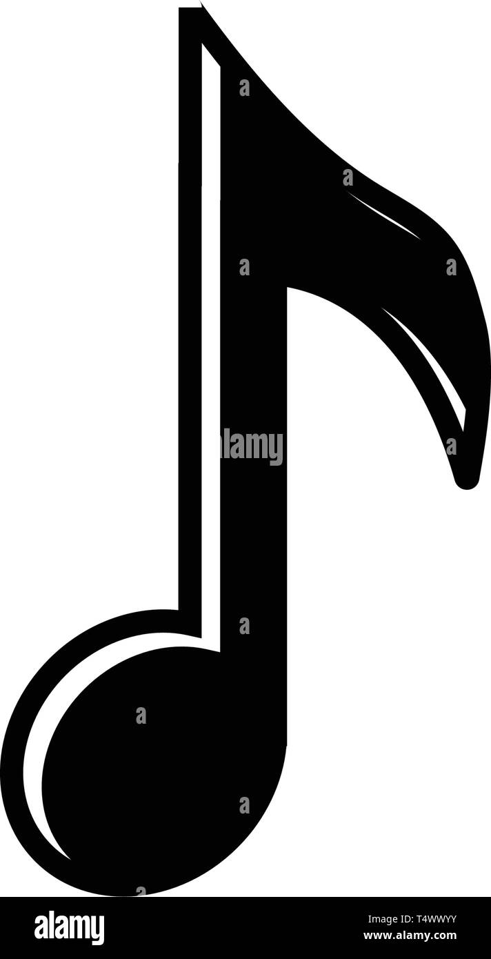 Nota musical plantilla de diseño gráfico vectorial ilustración aislada  Imagen Vector de stock - Alamy