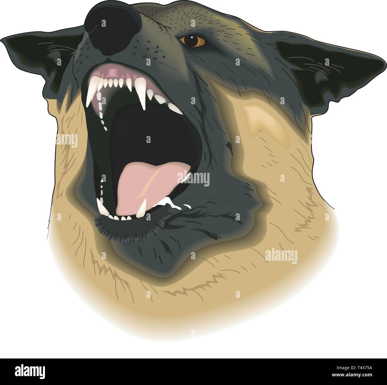 K-9 perro policía ilustración vectorial Ilustración del Vector