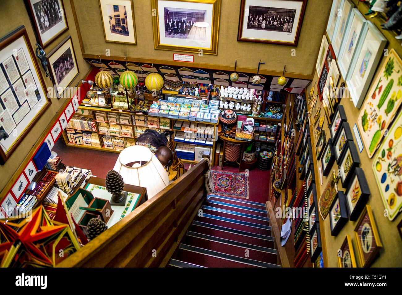 Interior de Scriptum multa tienda fija en Oxford, Reino Unido Foto de stock